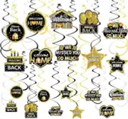 30Pcs Welcome Home Decorations We Missed you Hanging Swirls Decor, Black