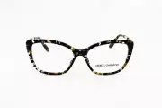 Dolce & Gabbana Eyeglasses Women's Cat Eye DG3280-911 Cube Black Gold 52mm NEW!