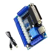 For Stepper Motor Driver Mach3 W/ USB 5Axis CNC Interface Adapter Breakout Board