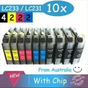 10 xLC233 LC-233 Inkjet for Brother DCP-J562DW MFC-J480DW MFC-J680DW MFC-J880DW