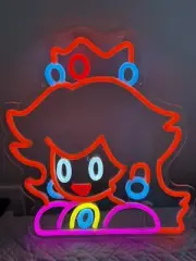 Princess Peach Super Mario Bros Dimmable Neon Light 13 Inches X 14.5 Inches