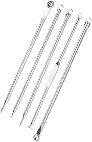 Baluue Facial Blackhead Cleaning Kit 5pcs Removal Needles Extraction Tool Facial Cleansing Tool Storage Box