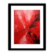 Knife Art Abstract Red Framed Art Framed print Art Poster