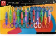Decorative Scissors, Set of 12 Different Patterns, 5.5 Inches, Craft Scissors