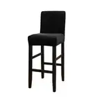 1-8Pcs Velvet Bar Stool Cover Stretch Counter Pub Armless Seat Slipcover Grey AU
