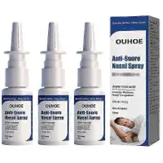 3x Stop Snoring Patch Nose Breathing Anti Snoring Spray Stop Snore Throat Relief Sleeping Health Liquid Relief Nose Sneezing Cold
