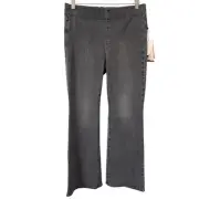 NYDJ Jeans Women Size M* Ava Pull On Daring Flare in Gray Cliff