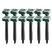 12 Packs Outdoor Solar Ultrasonic Vibration Repeller Snake Repeller Mole3898