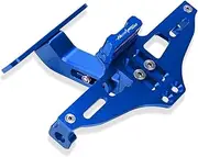 Motorcycle LED Light License Plate Holder for HORNET250 Hornet 250 2001 Motorcycles CNC Angle Rear License Plate Bracket Mount Holder with LED Light (Color : Blue)