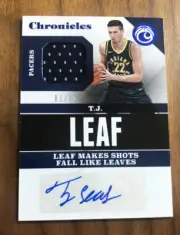 2017 Chronicles TJ LEAF RC Auto Blue SP 83/99 Rookie Patch Autograph