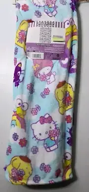 Hello Kitty Light Blue Silk Touch Throw Blanket 50"x70" NWT