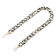 24 Inch Acrylic Chain Purse Strap Replacement Luxury Handbag Strap, Brown