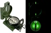 Olive Drab GI Military Special Tritium Lensatic Compass w/ Pouch