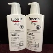 Eucerin Baby Wash & Shampoo Fragrance & Tear Free 13.5 OZ Pack Of 2
