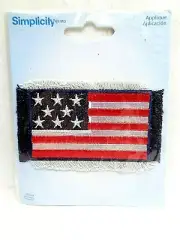 American Flag Applique Patch Iron On Simplicity Pattern Co. Patch Sewing Crafts