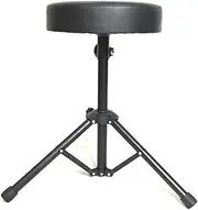 JUNMIN Jazz Drum Stool Rotatable Round Electronic Drum for Playing Percussion Instruments. Adjustable Portable Drum Stool with Cushions. Black Drum Seat for Children and Adults