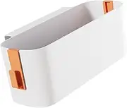 Bedside Hanging Storage Shelf Organizer with 2 Hooks Space-Saving Dormitory Supplies (Orange)