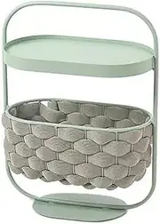 Side Table Nightstand Coffee Table, Portable End Tables with Storage Basket, Can Also be a Cat Bed, Side Table Small Bedside Table with Removable Tray Top for Living Room, Bedroom, Nursery, Laundry,Sc