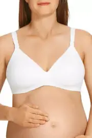 Berlei Ladies Barely There Maternity Wirefree Bra sizes 16C 16D 16DD White