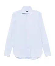mélange-effect shirt SHIRTS CM40 Blue