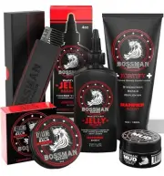 Men's 5-Piece Beard Care Kit - Jelly Oil, Balm, Wax & Conditioner - Hammer