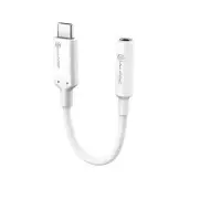 Alogic Elements Pro 10cm USB-C to 3.5mm Audio Adapter - White AU