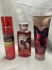 NEW Bath and Body Works 3 Pieces A Thousand Wishes Mist Body, Lotion, Shower Gel