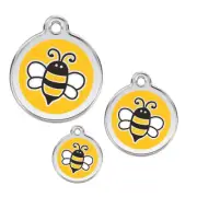 Bumble Bee Dog Cat Pet ID Tag Charm Personalized - Red Dingo Lifetime Guarantee