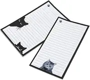 KALLORY 2pcs Set Cute Cat Memo Pads Set Self Sticky Notepads for Office Desk Decor Classroom Supplies Write Design for Smooth Surfaces Adorable Office Accessories for Women