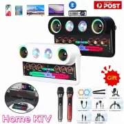 Karaoke Machine Home Party KTV DJ Light Bluetooth Speaker Live Stream Singing AU