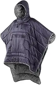Wearable Cloak Adult Cotton Sleeping Bag Outdoor Camping Cold-Proof Portable Quilt Four Seasons Comfort Camping Travel Hiking,Gray，