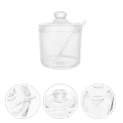 Syrup Dispenser Clear Sugar Bowl with Spoon Candy Storage Container