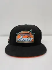 Houston Astros New Era MLB Corduroy Black Fitted Cap Hat Size 7