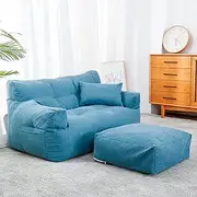 UYSOFRCV Storage Bean Bag Chair Cover (No Filler), Extra Large Sack Bean Bag Case Double Sofa Recliner Lazy Lounger Cover for Adults and Kids,Sky Blue