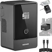 NEEWER V Mount Battery PS099E with Type C Cable, 6800mAh 99Wh 14.5V Mini V Lock with OLED Display, Fast Charging 65W PD USB C, D Tap/BP/USB A/DC Output for Video Camera Monitor Camcorder Filmmaking