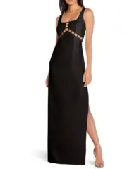 Aidan by Aidan Mattox Chest Cut-Outs Column Gown, SIZE 8