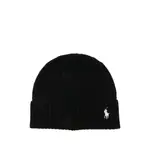 [Ralph Lauren] Ralph Lauren Cable-knit Wool Beanie Hat ONE SIZE BLACK