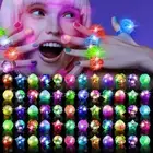 100 Pack LED Light up Rings, Glow in the Dark Party Supplies, 6 Style Flashing G