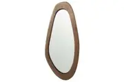 Willow & Silk Large Asymmetric Wood-Framed Hallway/Wall Mirror Home Decor 85cm