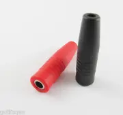 100x Copper 4mm Banana Female Socket Jack Plug Silicone Insulated Connector R&B