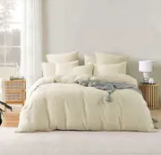 Bamboo Linen Quilt Cover Set Natural Linen
