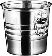 Stainless Steel Ice Bucket Beverage Ice Bucket Portable Fridge Whiskey Decanter Ice Bucket for Freezer Stainless Steel Bucket Insulated Ice Bucket Retro Fridge Storage Barrel Iced