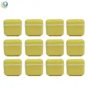 12X Denture Retainer Mouth Guard Storage Case Soaking Rinsing Bath Basket Yellow