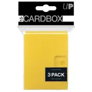 (3-Pack) Ultra Pro 15+ Card Deck Box YELLLOW Compact Design For Cube Draft Packs