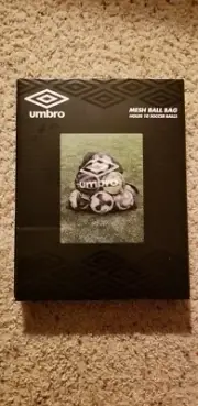 Umbro Mesh Drawstring Ball Bag - holds 10 soccer balls