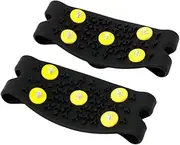 [SAFIGLE] 2sets Durable Snow Spiked Shoe Cover Anti-Slip Ice Grippers for Outdoor Climbing of Flexible Traction Crampons for Ice Grass and Winter Activities