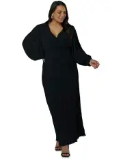 [Pink Dusk] Secret Rendezvous Maxi Dress in Black