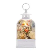 Melrose Plastic LED Snow Globe with Mailbox and Animals, Christmas