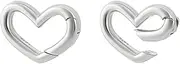 PH PandaHall 2pcs 925 Sterling Silver Heart Spring Clasps Spring Gate Rings, Heart Necklace Clasps Snap Clasp Extender Connector for Bracelets Jewelry Making Keychain DIY Crafts, 10x16mm