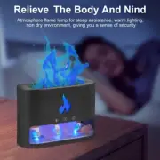 180ML Air Humidifier Essential Oil Aroma Diffuser 3D Flame 7 Colors LED